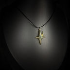 Collier Céleste Doré à Double Étoile