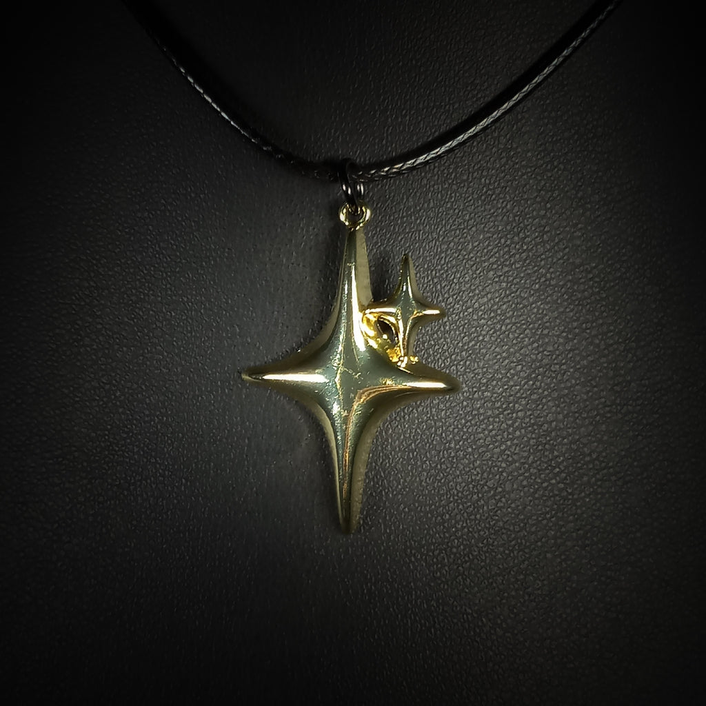 Collier Céleste Doré à Double Étoile