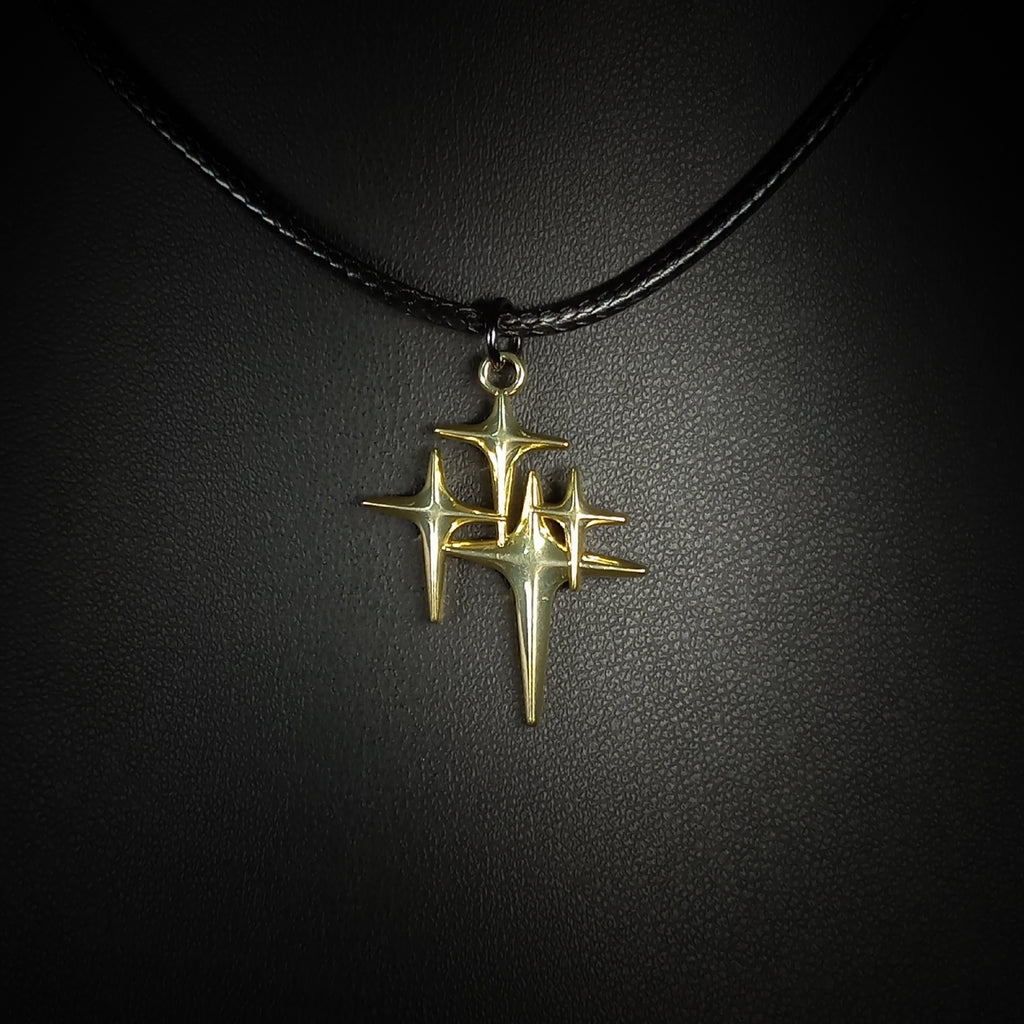 Collier Étoiles Célestes Dorées Multiples