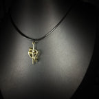 Collier Cœur et Croix Célestes Dorées