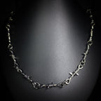Collier Fil Barbelé à Épines Argenté