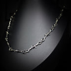 Collier Fil Barbelé à Épines Argenté
