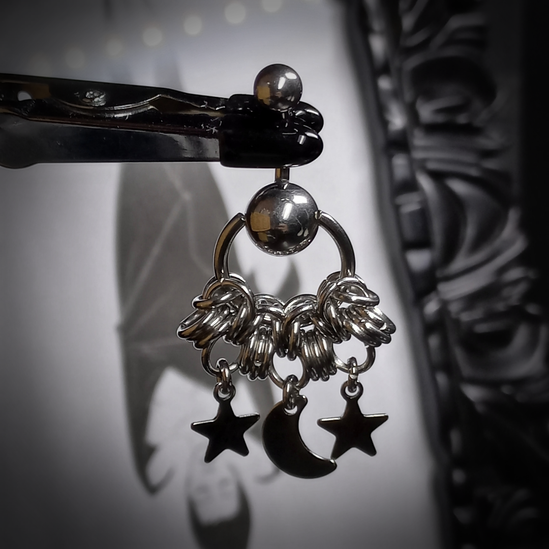 Piercing de Nombril Lune Étoiles