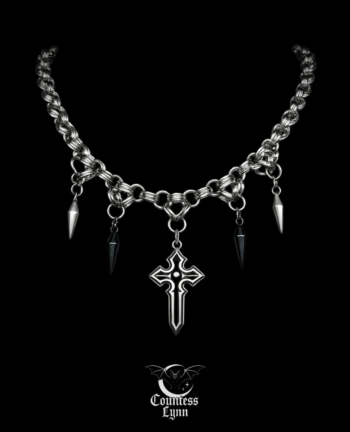 Collier Midnight – Crucifix Obscur