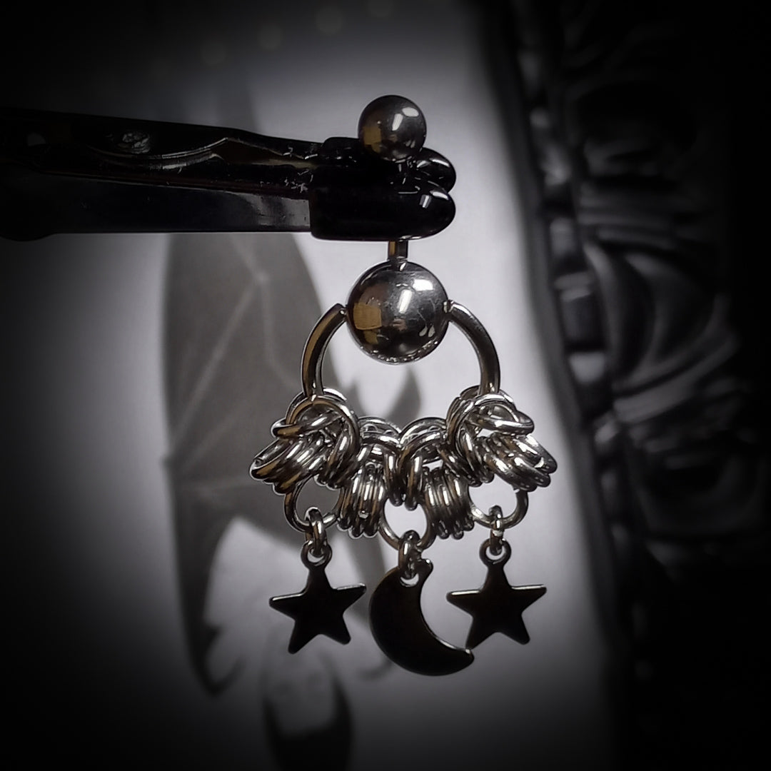 Piercing de Nombril Lune Étoiles
