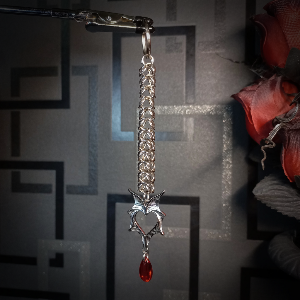 Porte-clés en Cotte de Maille – Vampire’s Heart