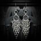 Boucles d’Oreilles en Cotte de Maille à Perle